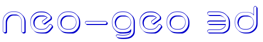 neo-geo 3D font